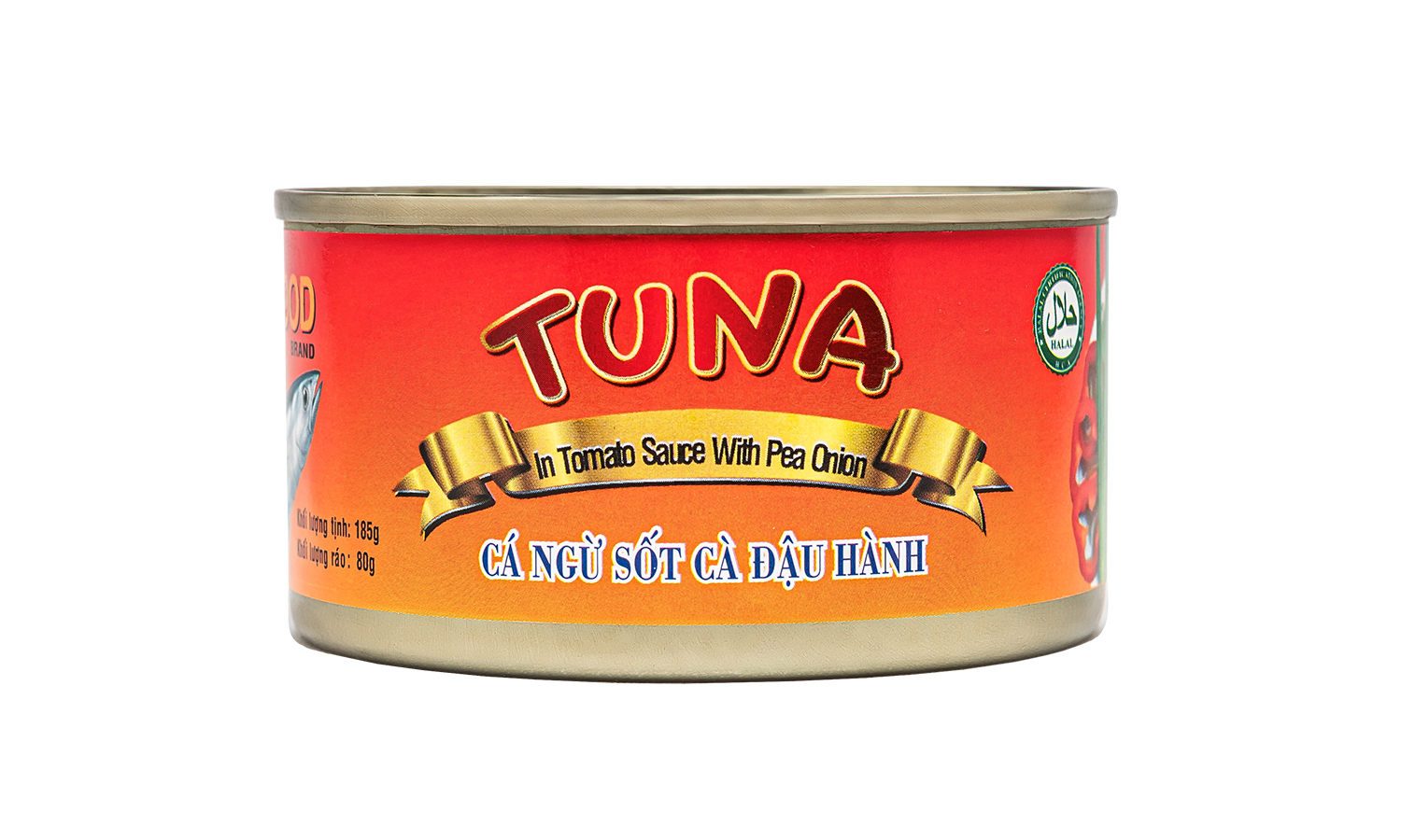 Cá ngừ sốt cà, đậu, hành