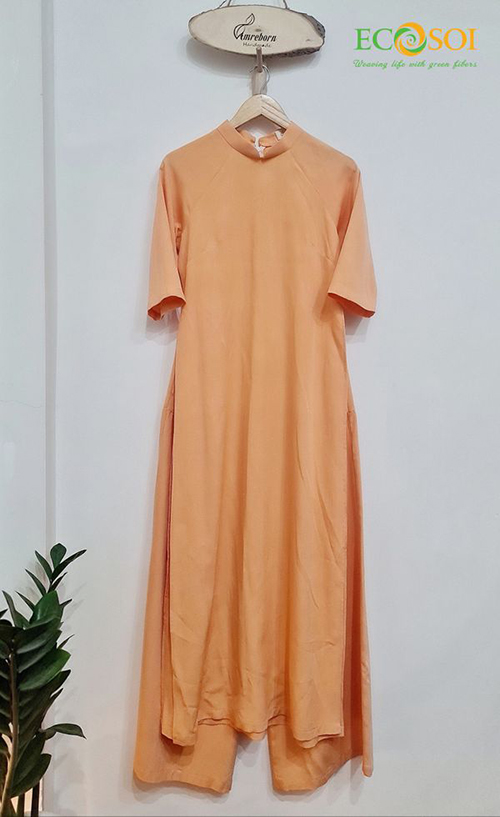 Áo dài cách điệu vải dứa