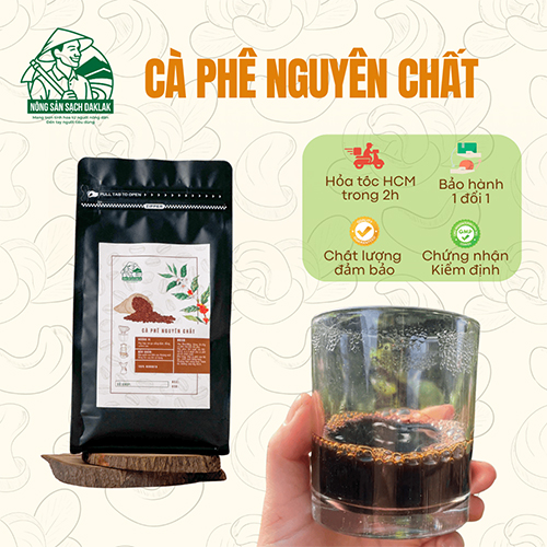 Cà phê Robusta rang xay nguyên chất