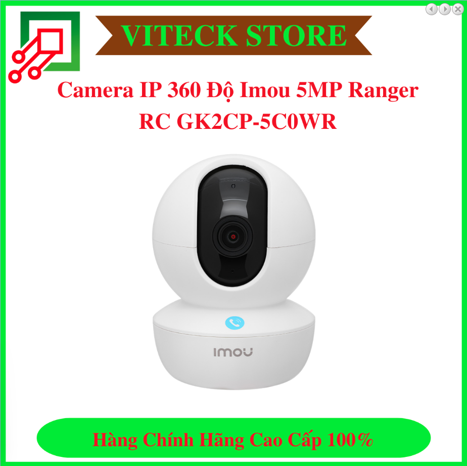 Camera IP 360 độ Imou 5MP Ranger RC GK2CP-5C0WR - Theo đối tượng chuyển động