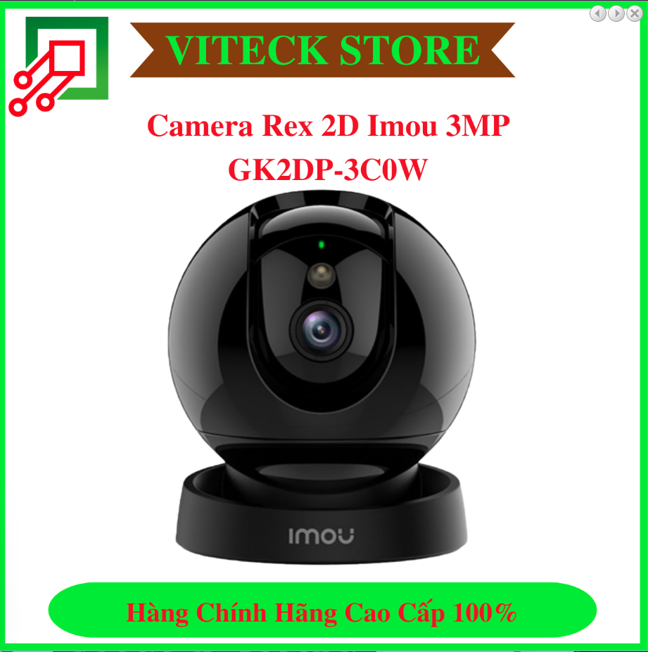 Camera thông minh Rex 2D Imou 3MP GK2DP-3C0W - Khả năng ghi nhớ 6 vị trí ưa thích, tự động xoay theo hành trình