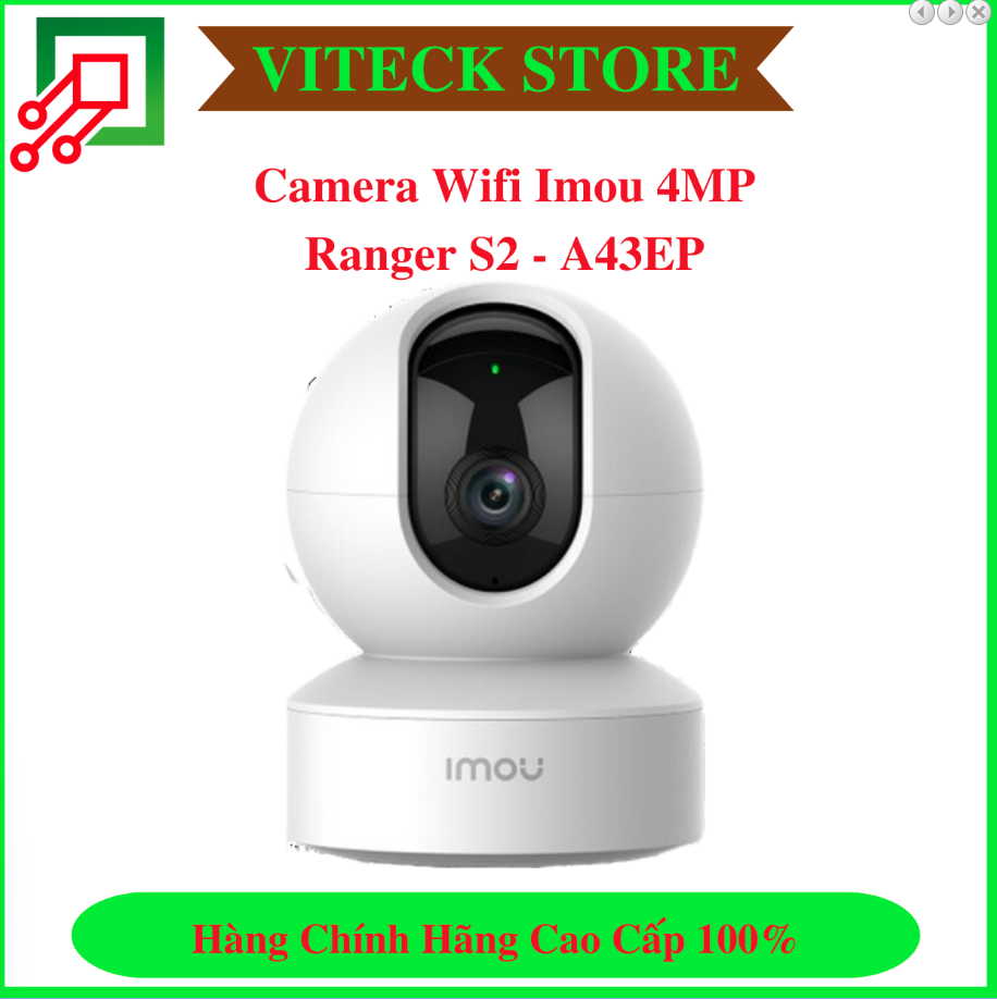 Camera Wifi Imou 4MP Ranger S2 - A43EP - Tích hợp hệ thống thông minh micro, còi, camera hồng ngoại