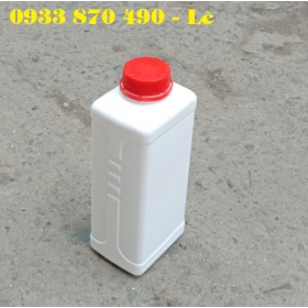 Can nhựa 1 lít màu trắng