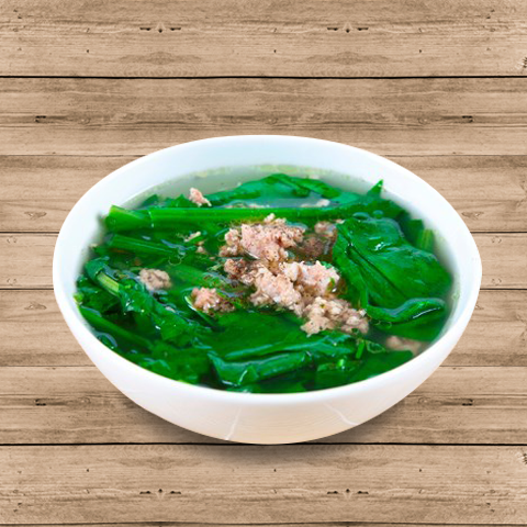 Canh cải xanh thịt bằm