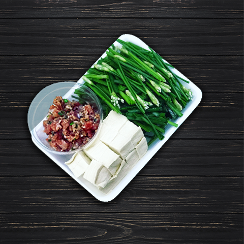Canh hẹ đậu phụ non