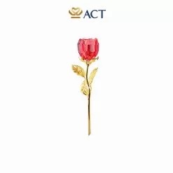 Cánh hồng pha lê dát vàng