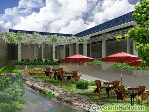 Thiết kế cảnh quan cafe sân vườn