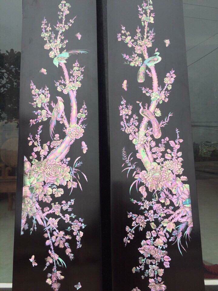 Cặp Liễn khảm ốc xà cừ