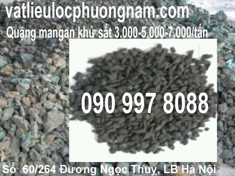 Cát tẩm Mangan Filox khử sắt, Mangan, Asen