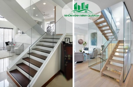 Cầu thang kính cường lực