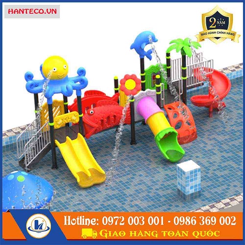 Cầu trượt bể bơi hình bạch tuộc
