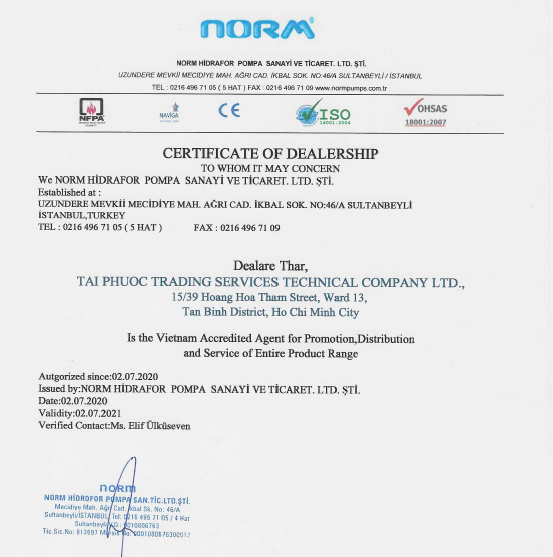 Chứng nhận NORM