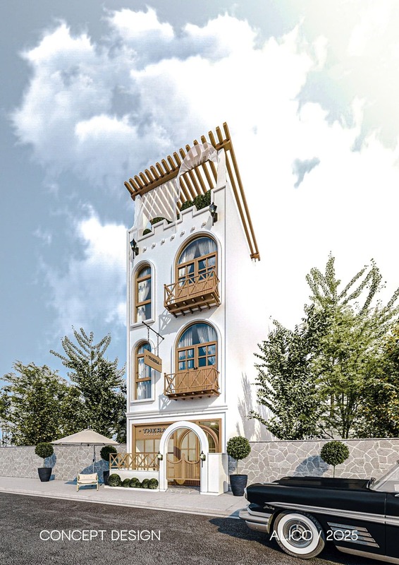 Căn hộ phong cách Santori