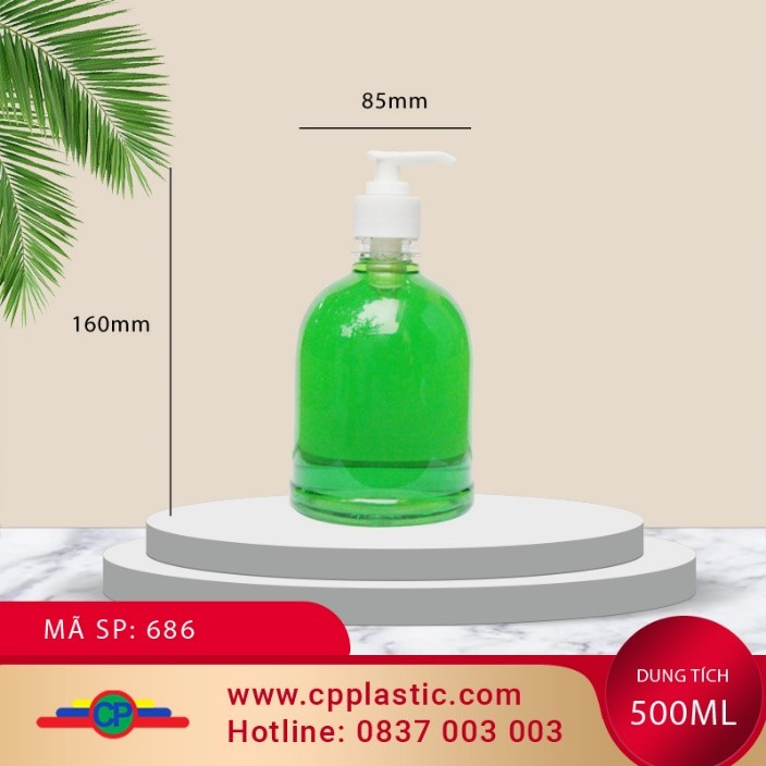 Can nhựa PET dùng nắp bơm giọt