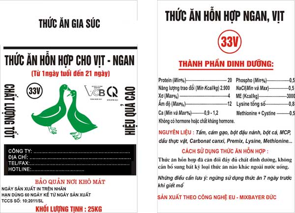 Bao thức ăn chăn nuôi
