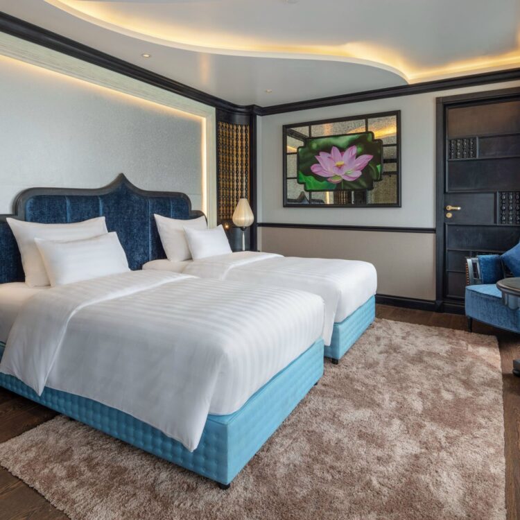 Chăn ga gối đệm du thuyền cánh buồm Hạ Long