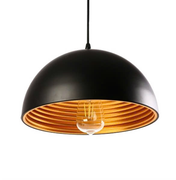 Chao đèn thả chóa mạ đồng 2 lớp