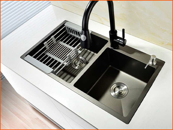Chậu đôi nano lệch cao cấp