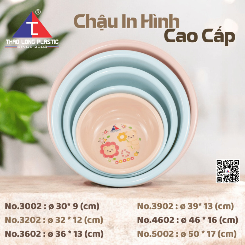 Chậu in hình cao cấp