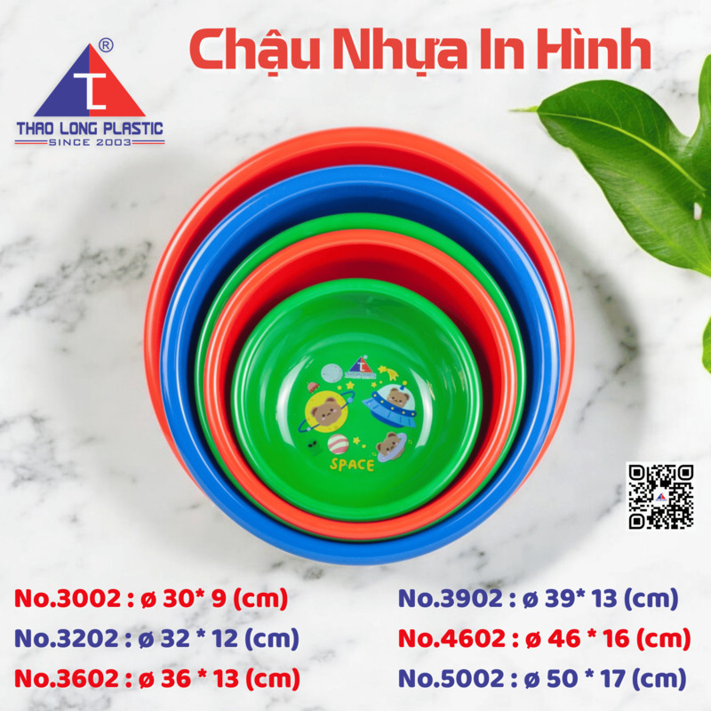 Chậu nhựa in hình