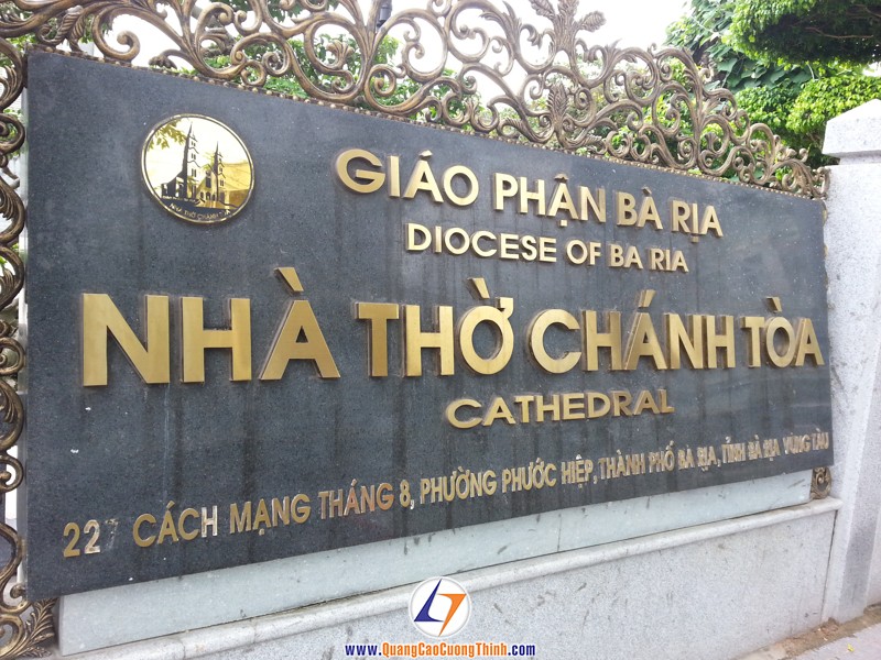Bảng chữ nổi inox