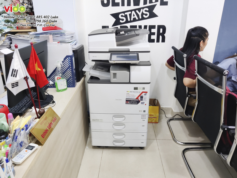 Cho thuê máy Photocopy trắng đen Ricoh 3555 tại Gò Vấp, HCM