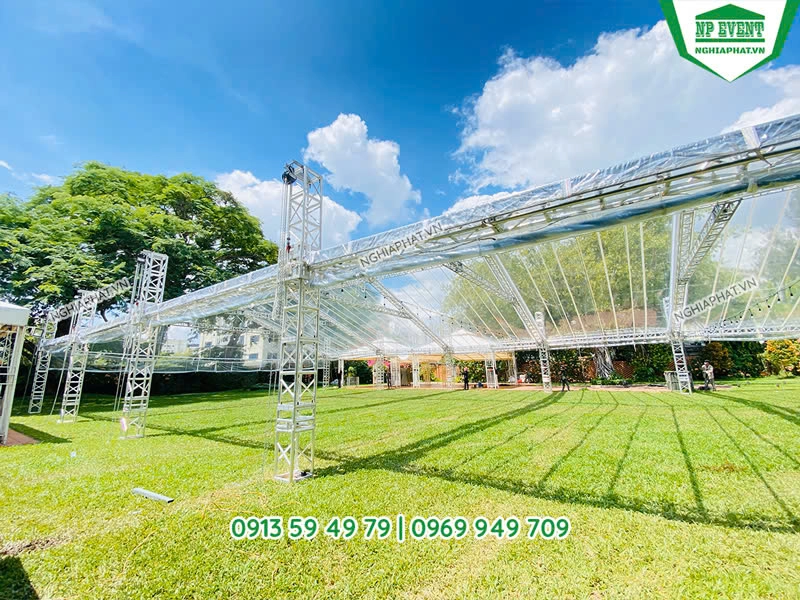 Cho thuê nhà bạt Truss nhôm