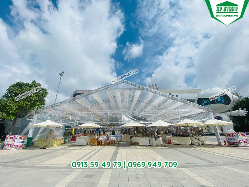 Cho thuê nhà bạt Truss nhôm