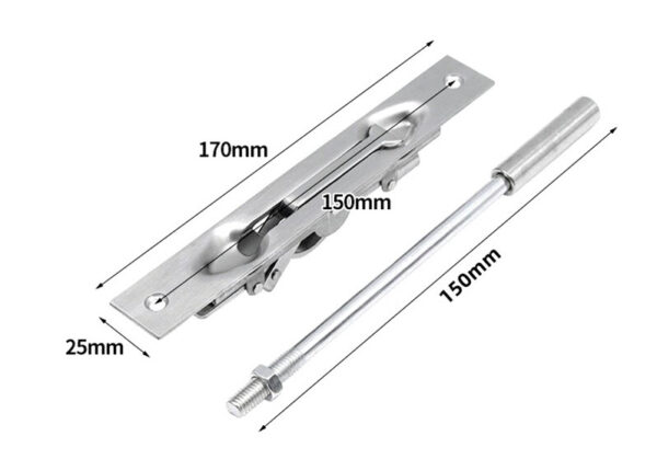 Chốt âm lật - Inox -170x25mm
