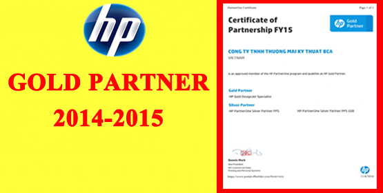 Chứng nhận Gold Partner
