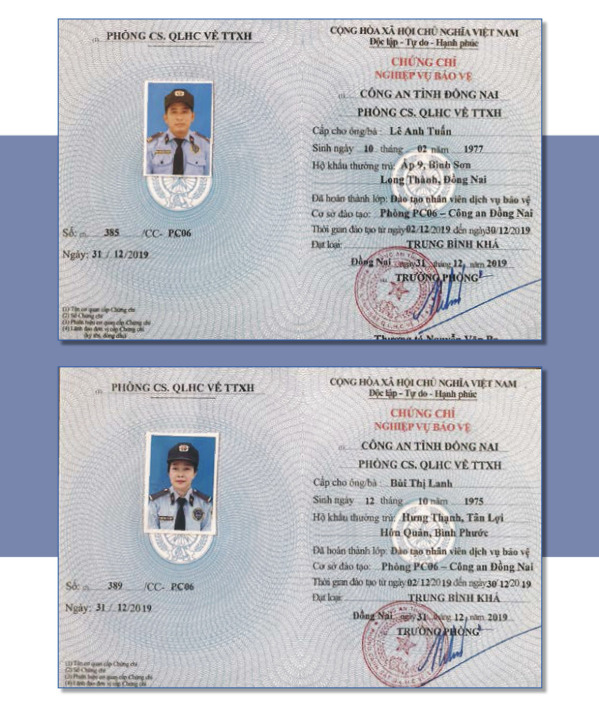 Chứng chỉ bảo vệ