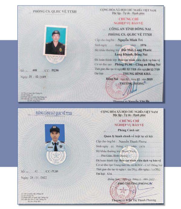Chứng chỉ bảo vệ
