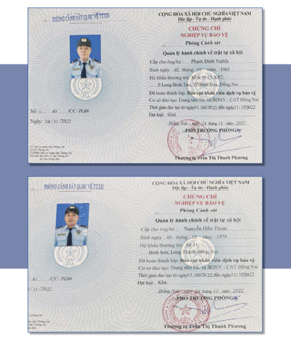 Chứng chỉ bảo vệ