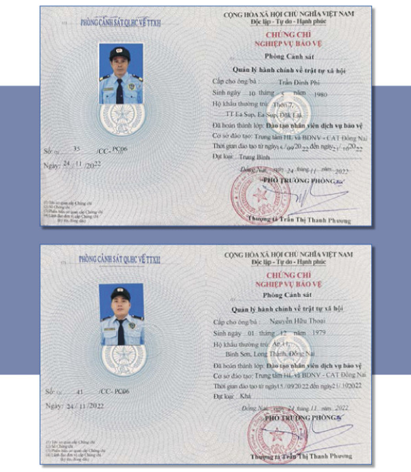 Chứng chỉ bảo vệ