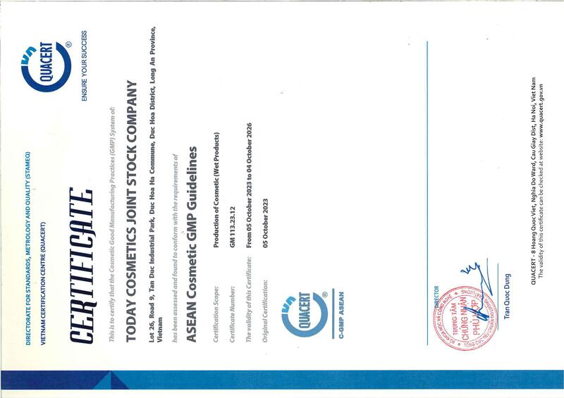 Chứng nhận ASEAN Cosmetic GMP Guidelines