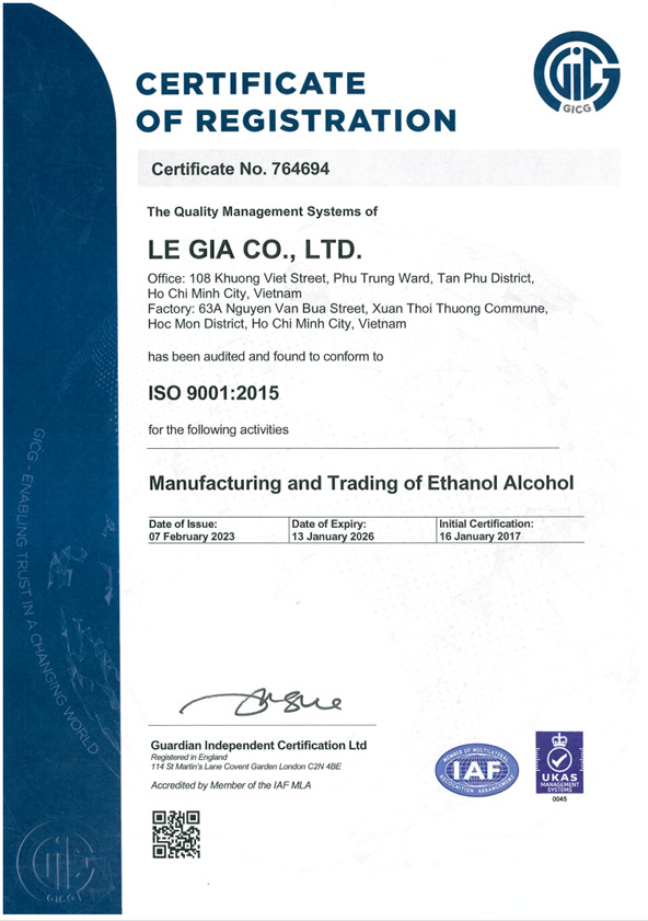 Chứng nhận ISO 2023 - 2026