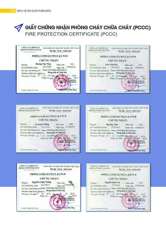 Chứng nhận phòng cháy chữa cháy