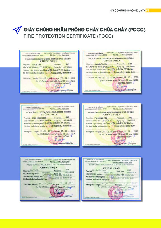Chứng nhận phòng cháy chữa cháy