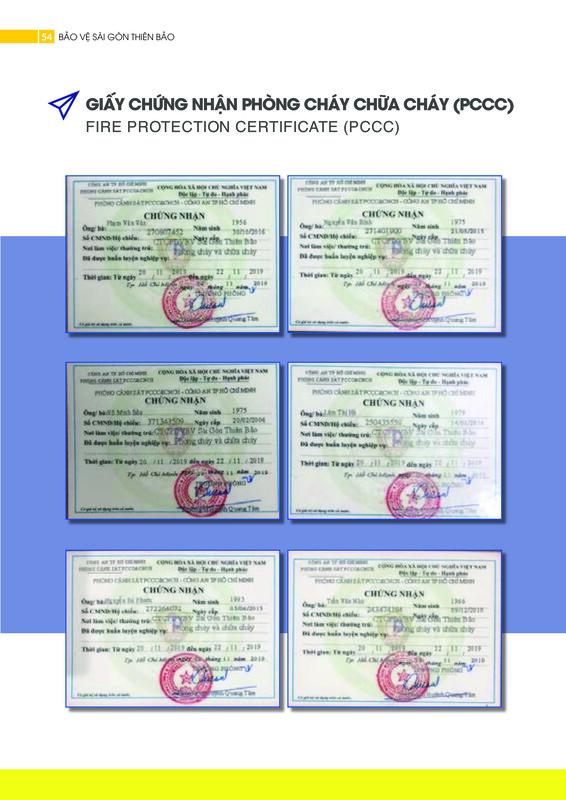 Chứng nhận phòng cháy chữa cháy