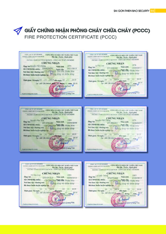Chứng nhận phòng cháy chữa cháy