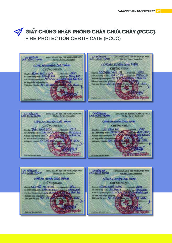 Chứng nhận phòng cháy chữa cháy