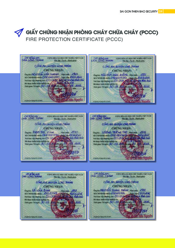 Chứng nhận phòng cháy chữa cháy