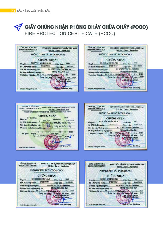 Chứng nhận phòng cháy chữa cháy