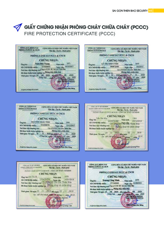 Chứng nhận phòng cháy chữa cháy