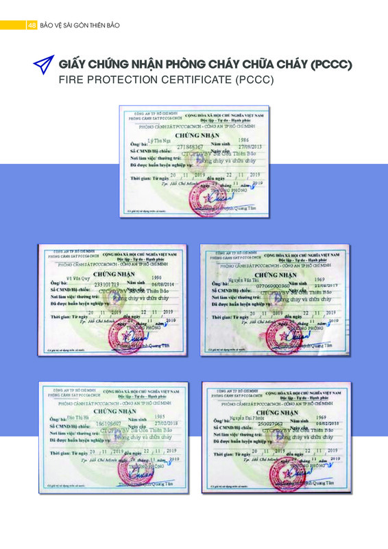 Chứng nhận phòng cháy chữa cháy
