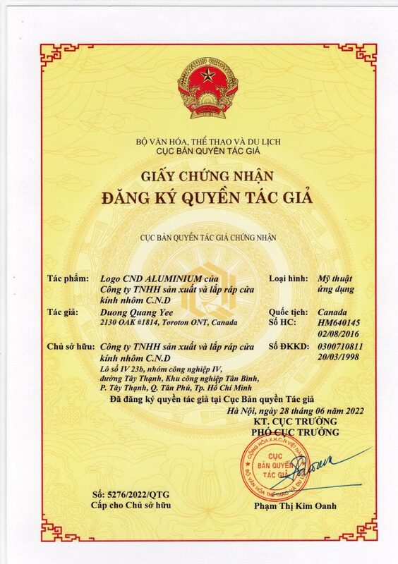 Chứng nhận đăng ký quyền tác giả