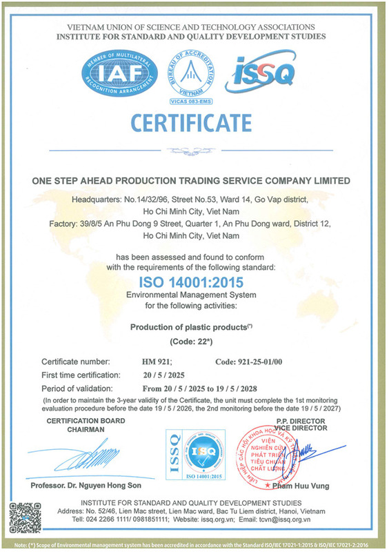 Chứng nhận ISO 14001:2015