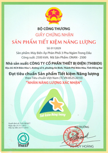 Chứng nhận sản phẩm tiết kiệm năng lượng