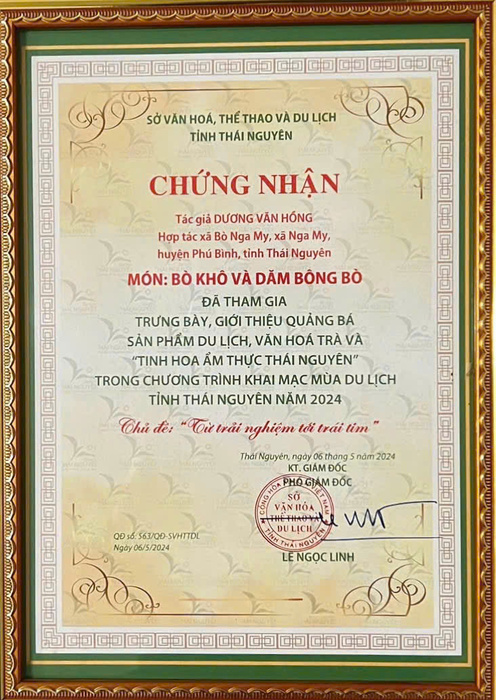 Chứng nhận tham gia trưng bày