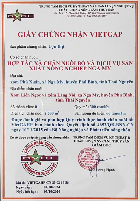 Chứng nhận VIETGAP